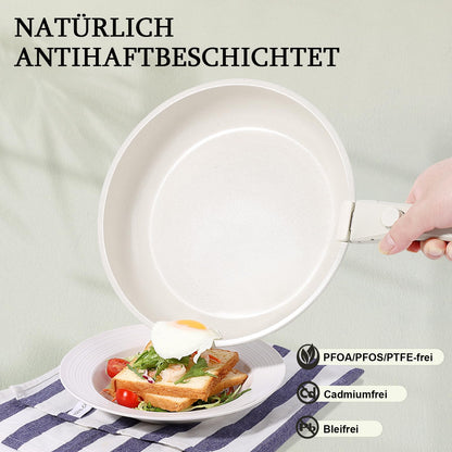 GiPP Topf- und Pfannenset Keramik, abnehmbarer Griff, Induktion