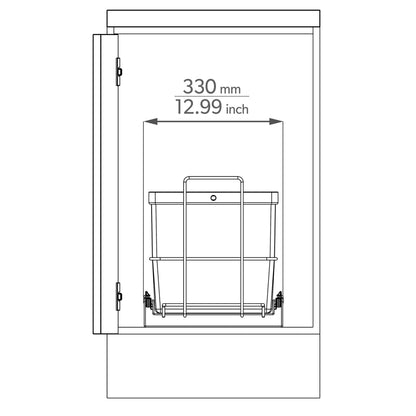 LM 64/2 Einbau Mülleimer Ausziehbar Duo – 2 Eimer, Anthrazit