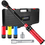ATsafepro Drehmomentschlüssel 1/2 Zoll 20-230 Nm, 7-tlg. Set mit Stecknüssen und Verlängerungsstange
