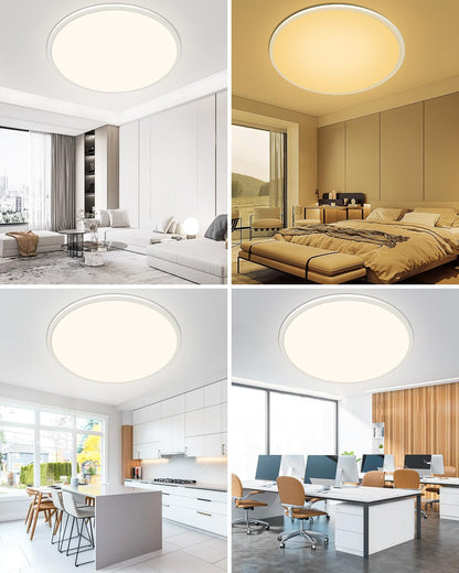Bowfar LED Deckenleuchte flach, 56W, dimmbar, 3000-6500K, weiss, 59cm