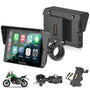 Carpuride W502S Pro Motorrad-Navigationsgerät mit CarPlay, 5 Zoll, HD-Touchscreen und Metallhalterung