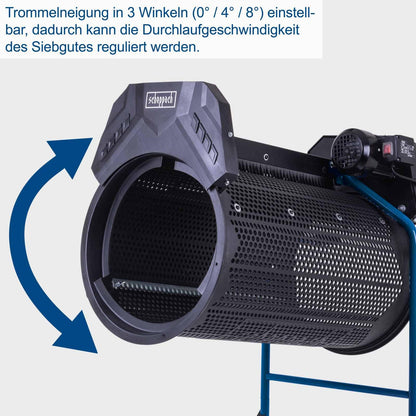 Scheppach Rollsieb RS500 Trommelsieb - 9,5mm Maschenweite