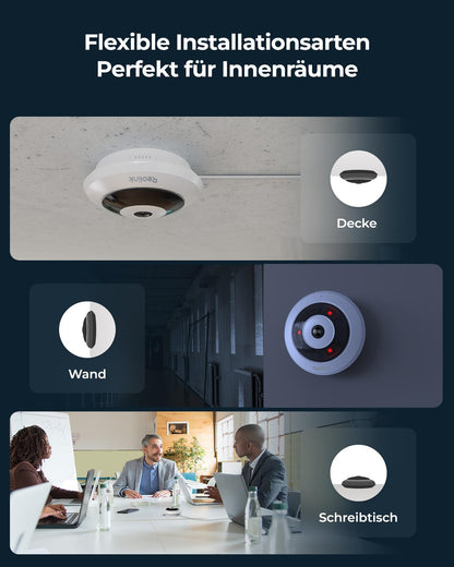 Reolink FE-P 6MP PoE IP Fisheye Sicherheitskamera 360° - Weiss