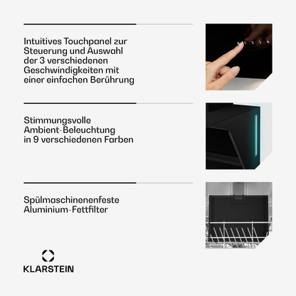 Klarstein Alina Dunstabzugshaube - 60cm Umluft Schwarz