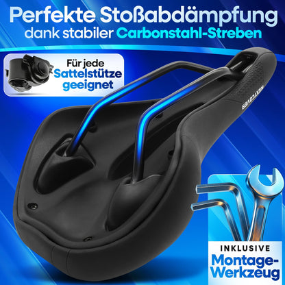 Nextcover Fahrradsattel mit Memory Foam 3.0, ergonomisch, wasserdicht