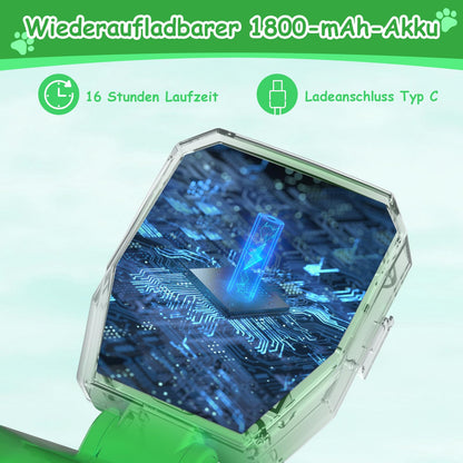 OMMO Metalldetektor für Kinder MD3009, USB-wiederaufladbar, Grün