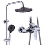 KeeGone Duschsystem mit Armatur, 26 cm Regendusche, höhenverstellbar, Edelstahl verchromt