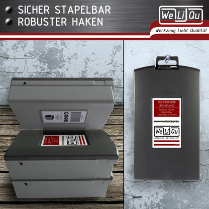 WELIQU Metallbohrer-Set HSS-G M2 Spiralbohrer, 25-teilig, 1-13 mm