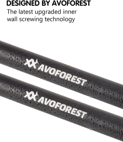 AVOFOREST Teleskop-Zeltstangen Aluminium, 88–265 cm, schwarz, 2er-Set