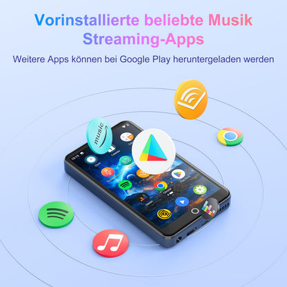 MECHEN H1 Pro MP3 Player mit Android 9.0, Bluetooth & WLAN, grau