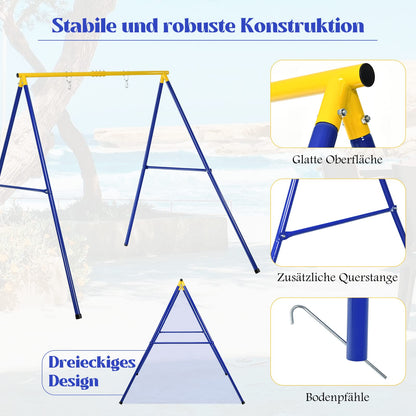 COSTWAY Schaukelgestell Metall bis 200 kg belastbar für Nestschaukel