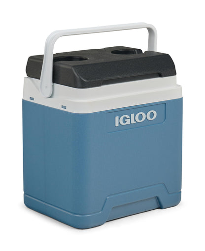 Igloo IP27 Kühlbox 27 L – passive Isolierbox in Ice Blue mit Tragegriff