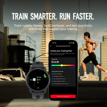 COROS PACE 4 GPS-Sportuhr mit 1,2 Zoll AMOLED-Display, Schwarz