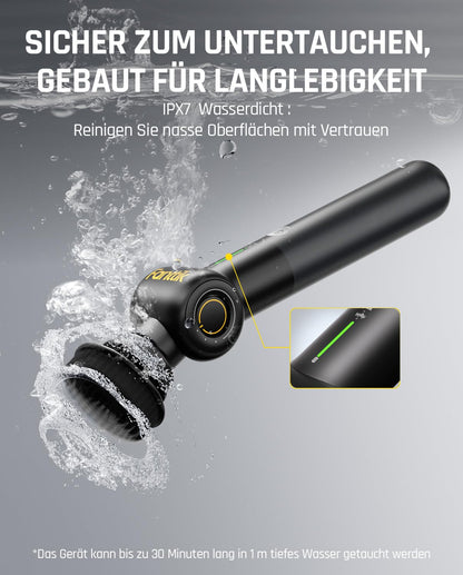 Fanttik Flip G9 Pro Elektrische Reinigungsbürste, IPX7, Schwarz
