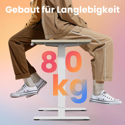 HUANUO Elektrischer Schreibtisch, höhenverstellbar, 80 x 48 cm