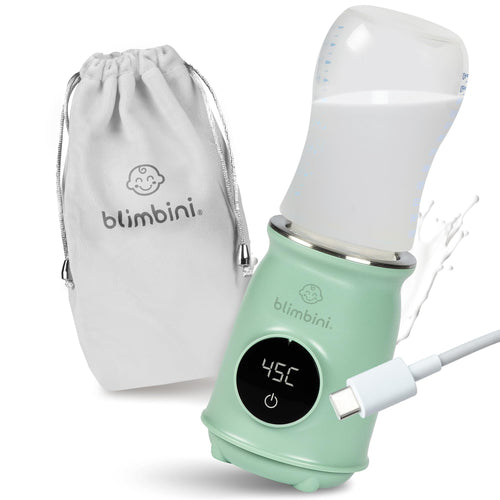 blimbini Pro+ Flaschenwärmer Baby akkubetrieben mit USB-C, Touch-Display, Heizfläche aus Edelstahl