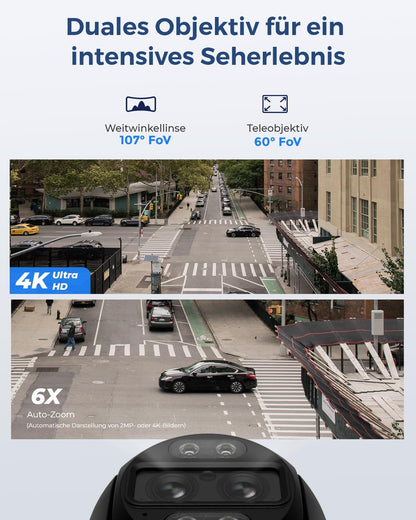 Reolink TrackMix PoE 4K PTZ Überwachungskamera mit Dual-Objektiv