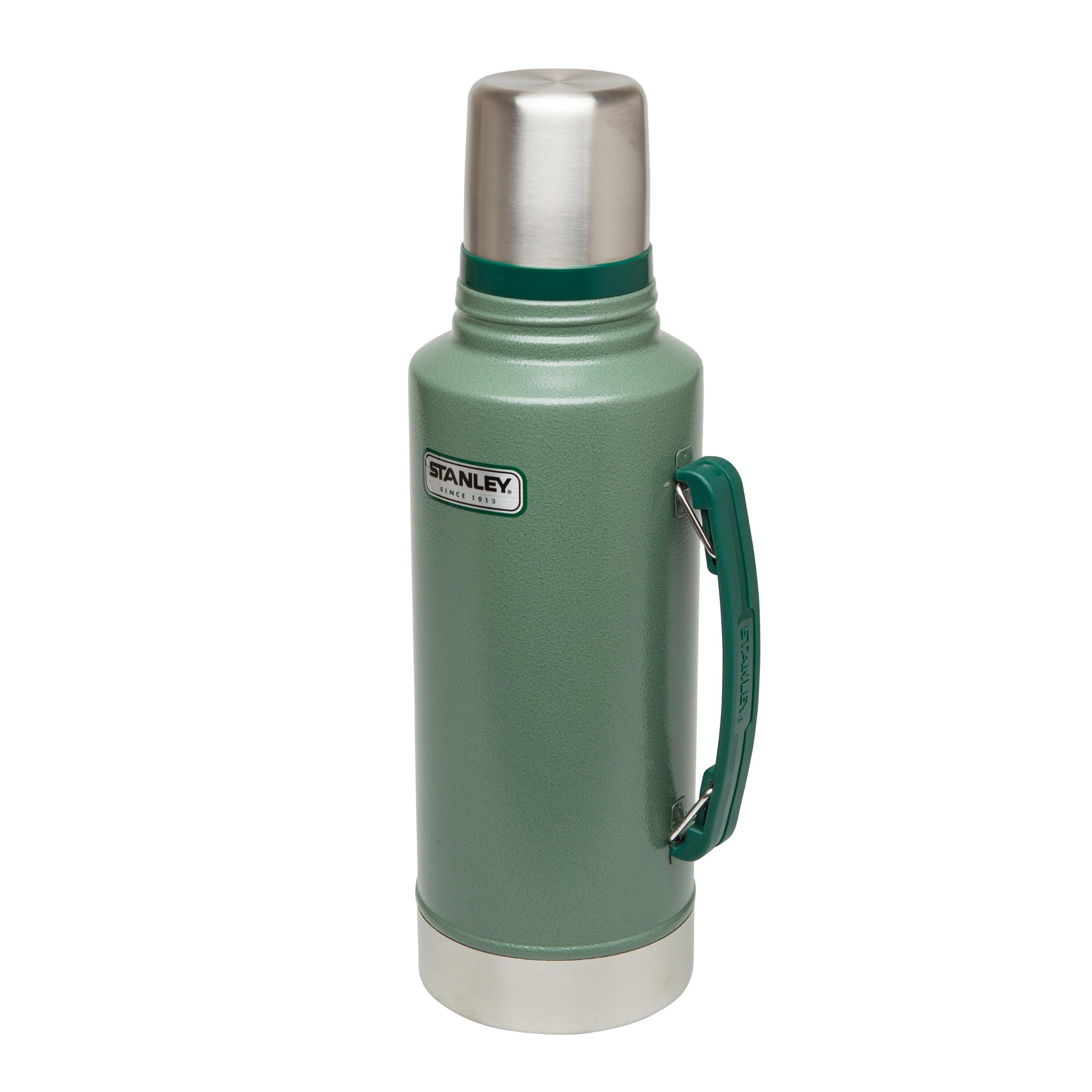 Stanley Classic Legendary Thermoskanne - Hammertone Green 1.9L. Grüne Thermoskanne mit Vakuumisolierung für heiße/kalte Getränke.