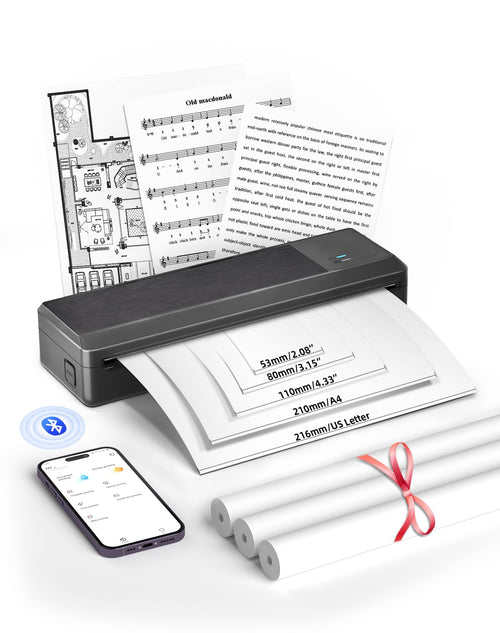 BORN4SHIP P83 Thermodrucker A4, tragbarer Bluetooth Drucker, leichtes kompaktes Gehäuse für mobilen Einsatz