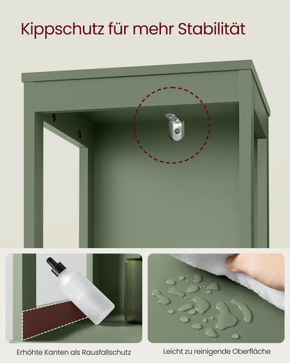 VASAGLE Badezimmerschrank BBC066C01 freistehend – Waldgrün