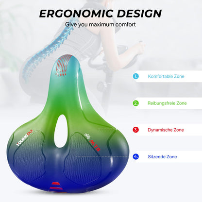 YOUNGDO Fahrradsattel Gel, ergonomischer Fahrradsitz mit Abdeckung
