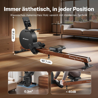 MERACH Rudergerät für Zuhause, LED-Anzeige, 60 kg Magnetwiderstand
