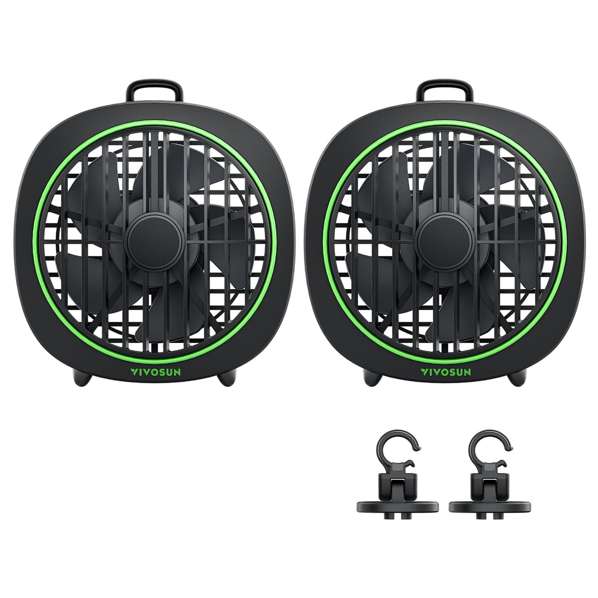 VIVOSUN AeroWave D4 Clip Ventilator 10 cm, 3 Stufen, schwarz, 2er-Pack