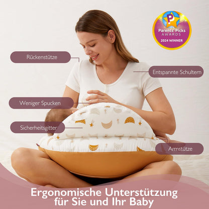 Momcozy Stillkissen mit Sicherheitsumrandung, Meteoritenschauer