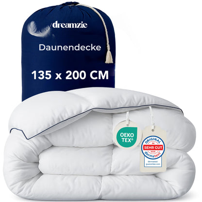 Dreamzie Daunendecke 135x200 cm – Ganzjahresdecke 450 gsm