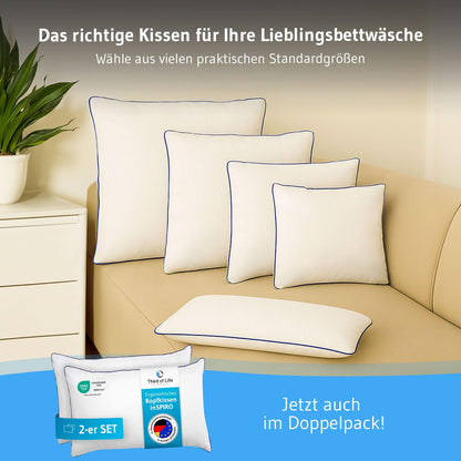 Third of Life inSPIRO Kopfkissen 40x80 cm Nackenstützkissen