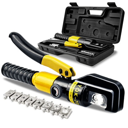 Brileine Hydraulische Crimpzange 4–70 mm² mit 9 Crimpbacken, Stahlgehäuse und Transportkoffer