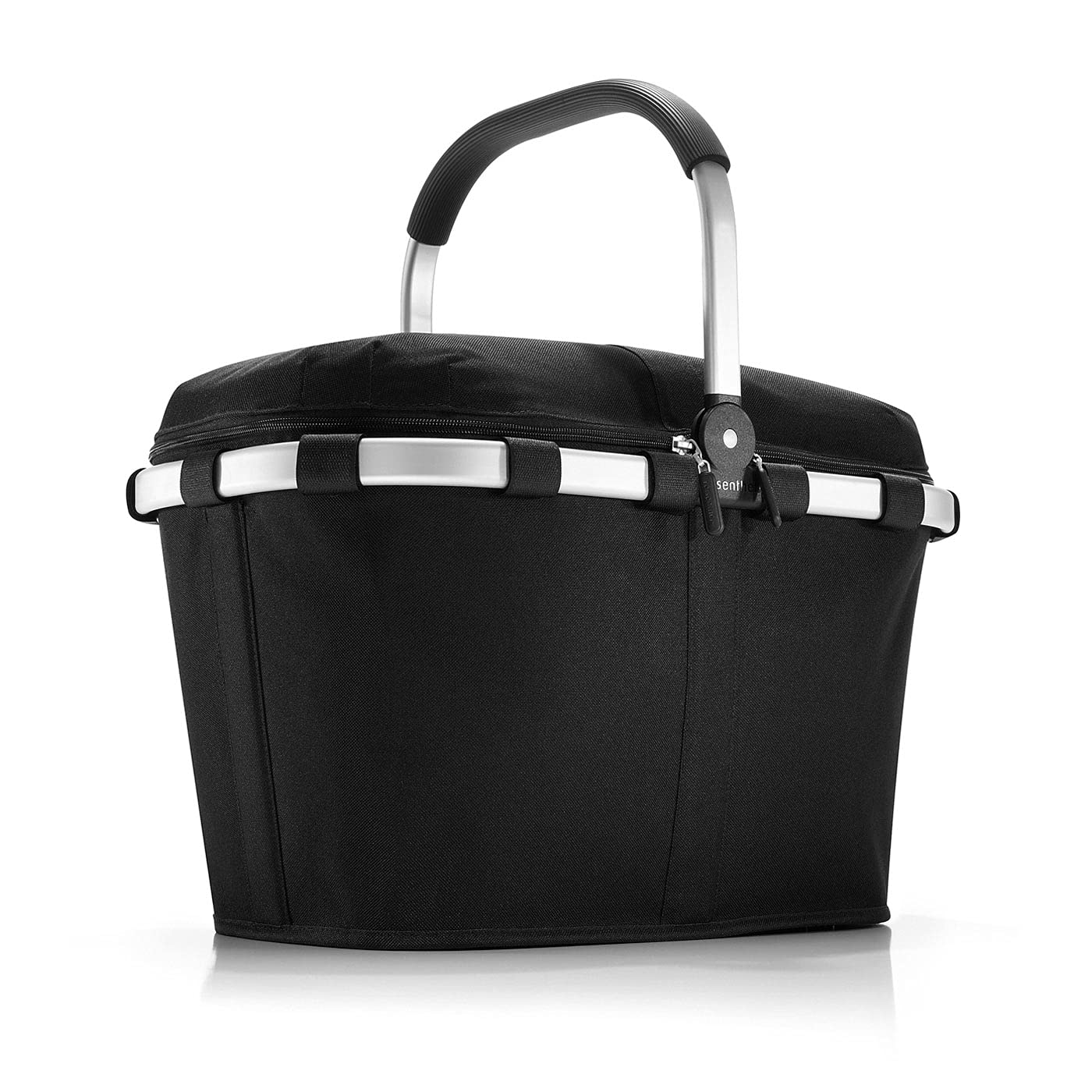 reisenthel carrybag iso Einkaufskorb mit Kühlfunktion - Schwarz. Ovaler Korb mit Alu-Rahmen. Hält Einkäufe kühl.