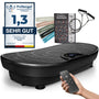 Sportstech VP250 Vibrationsplatte - Muskelaufbau & Fitness. Rechteckige, schwarze Platte für Muskelaufbau und Ganzkörpertraining.
