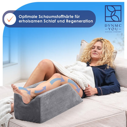 DYNMC you Beinkissen – Keilkissen Memory-Schaum 68x25x22 cm