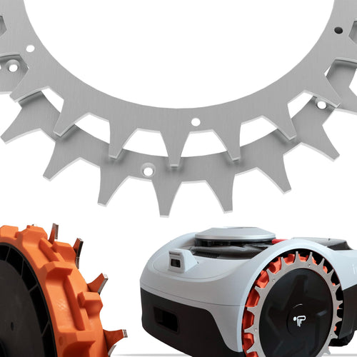 ROBO CLAWS Mähroboter Spikes Edelstahl für Navimow i-Serie, silber – 3 mm starke Spikes zur Traktionsverbesserung