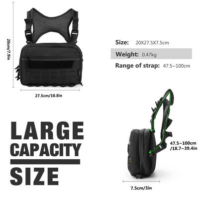 Mardingtop Taktische Brusttasche Molle Chest Rig für Outdoor