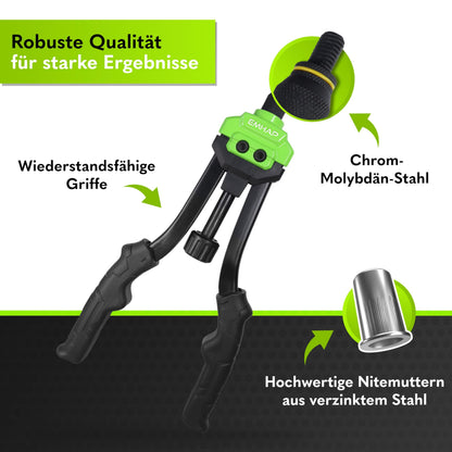 EMHAP Nietmutternzange Set PREMIUM M3-M12 inkl. Organizer
