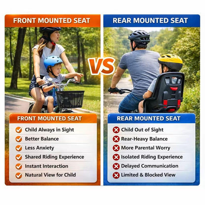 UrRider Kinderfahrradsitz vorne, faltbar und ultraleicht, blau