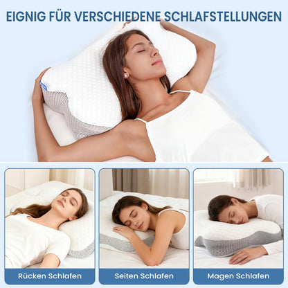 Dozion Nackenkissen Memory Foam, ergonomisches Kopfkissen MI-1001