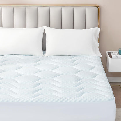 EHEYCIGA Gel Topper 140x200 cm Memory Foam Matratzentopper, weiss