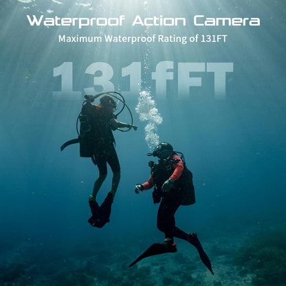 Apexcam M90 Action Cam 4K 60FPS 64MP wasserdicht mit 128GB Karte