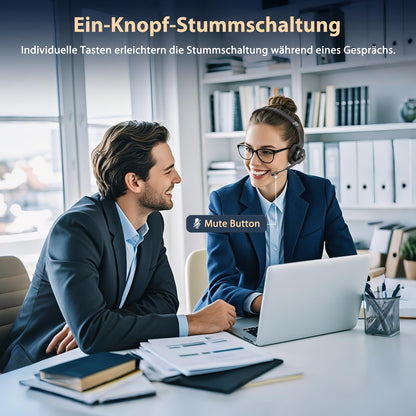 Earbay Bluetooth Headset mit Mikrofon, Ladestation und USB-Dongle