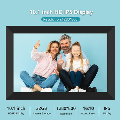 FRAMEO WLAN 32GB Digitaler Fotorahmen – 10,1 Zoll IPS Touchscreen
