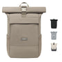 LARKSON No 4 Rolltop Rucksack mit Laptopfach, grau, 16 bis 20 Liter