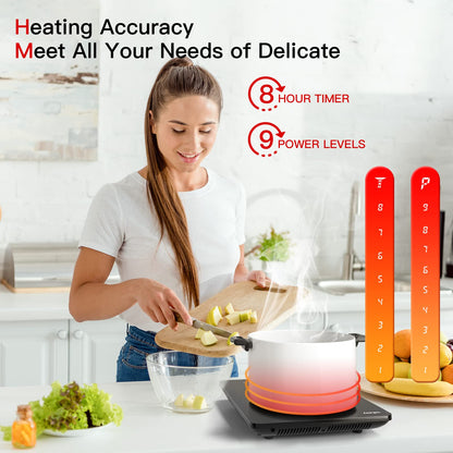 IsEasy Induktionskochplatte 1 Platte 2100W mit Touch-Steuerung