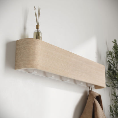 Kazai. Wandgarderobe "Toke", modernes Design, Eiche/Weiss