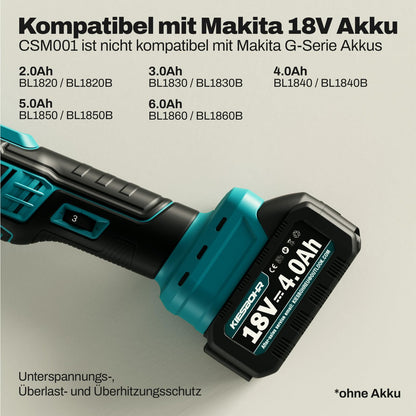 KIESBOHR CSM001 Akku-Multifunktionswerkzeug bürstenlos für Makita 18V