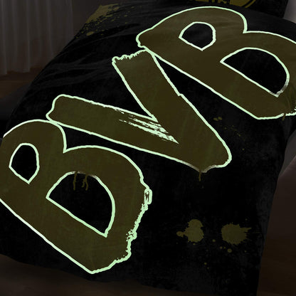 Borussia Dortmund Bettwäsche Glow in the Dark 135x200 cm Gelb