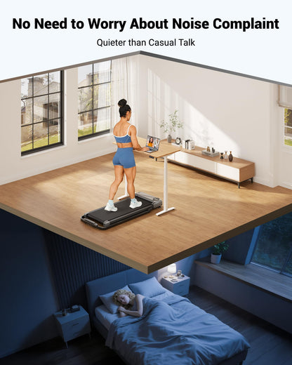 THERUN Laufband klappbar – Walking Pad für Zuhause 10 km/h