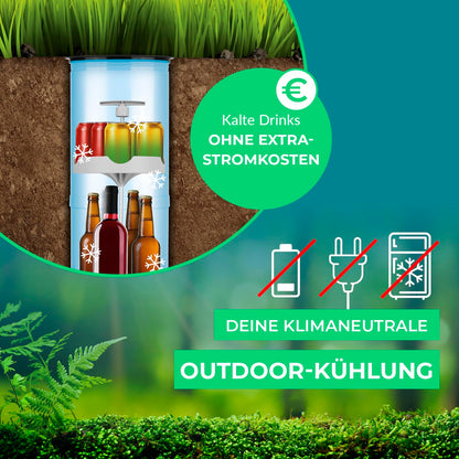 EASYmaxx Flaschenkühler Outdoor für 13 Flaschen, Erdloch-Kühler